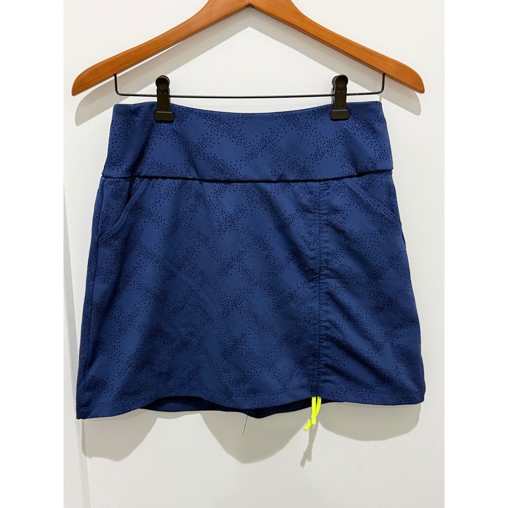 Adidas Womens Golf Tennis Skort Size S Blue Perforated Pattern cinched